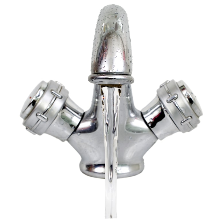 faucet with running water